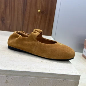 Miu Miu Women Ruches Suede Ballerinas 5F340E008F0393