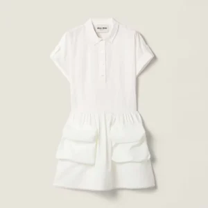 Miu Miu Women Slubbed Poplin Dress MF6142163MF0009