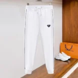 Prada Men Sweatpants with Re-Nylon Details-White
