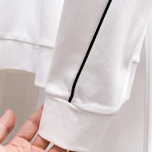 Prada Men Sweatshirt with Re-Nylon Details-White