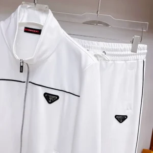 Prada Men Sweatshirt with Re-Nylon Details-White