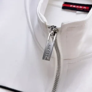 Prada Men Sweatshirt with Re-Nylon Details-White