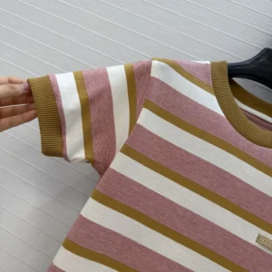 Prada Women Bayadere Stripe Jersey T-Shirt 3966219ATF05AD
