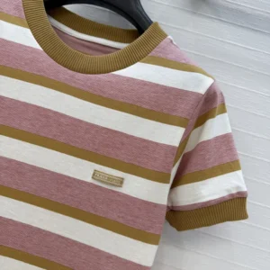 Prada Women Bayadere Stripe Jersey T-Shirt 3966219ATF05AD