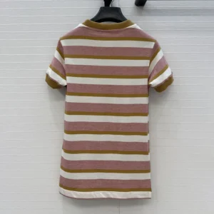 Prada Women Bayadere Stripe Jersey T-Shirt 3966219ATF05AD
