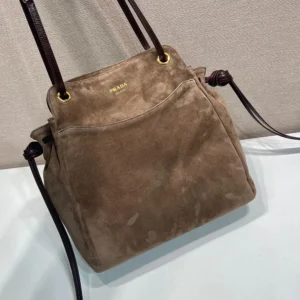 Prada Women Carry Medium Suede Tote Bag 1BG6412G6D
