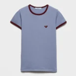 Prada Women Cotton T-Shirt-Light Blue 3965819A6F0OBD