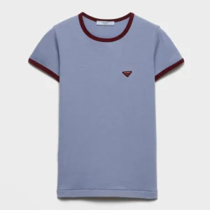 Prada Women Cotton T-Shirt-Light Blue 3965819A6F0OBD