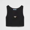 Prada Women Jersey Cropped Top-Black 39546C10Z0 11 Prada Women Jersey Cropped Top-Black 39546C10Z0