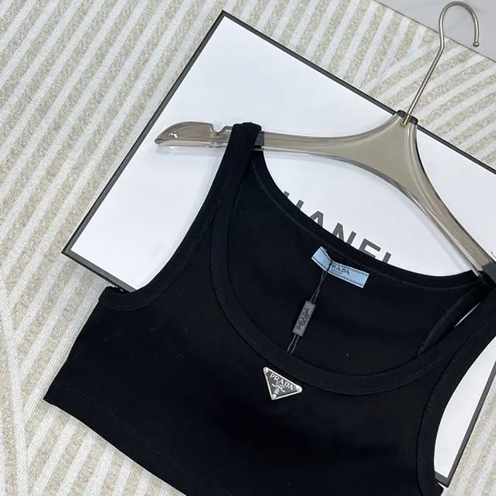 Prada Women Jersey Cropped Top-Black 39546C10Z0 4 Prada Women Jersey Cropped Top-Black 39546C10Z0