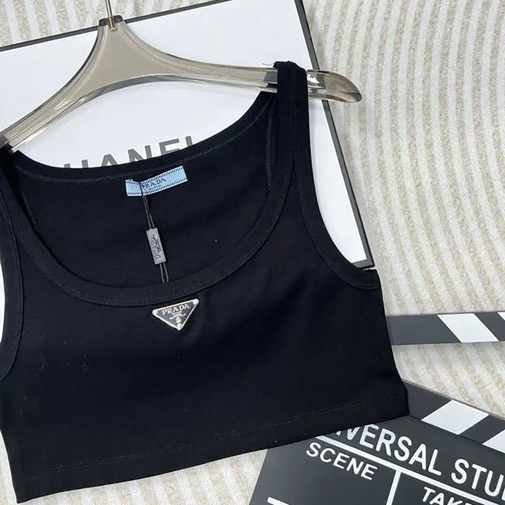 Prada Women Jersey Cropped Top-Black 39546C10Z0 6 Prada Women Jersey Cropped Top-Black 39546C10Z0