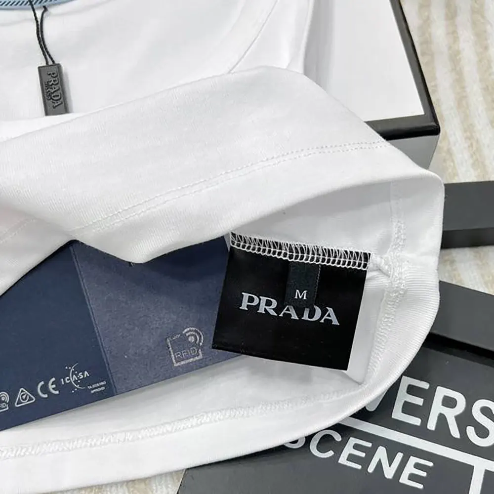 Prada Women Jersey Cropped Top-White 39546C10Z0 10 Prada Women Jersey Cropped Top-White 39546C10Z0