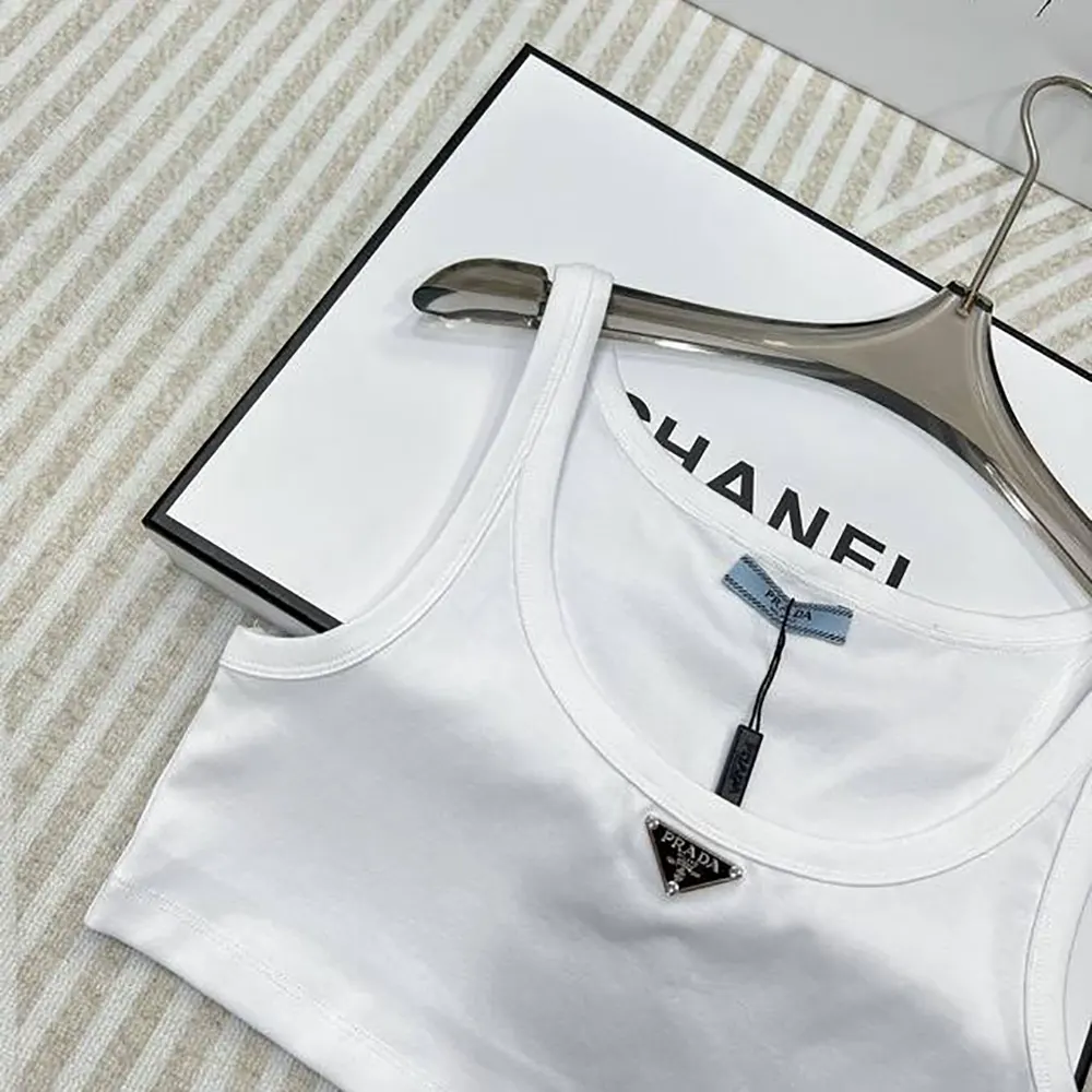 Prada Women Jersey Cropped Top-White 39546C10Z0 4 Prada Women Jersey Cropped Top-White 39546C10Z0