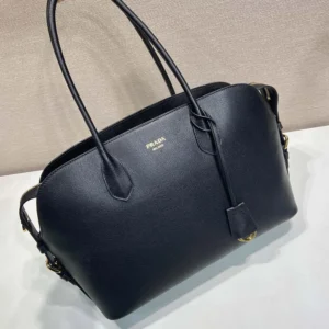 Prada Women Large Leather Tote Bag-Black 1BG6002HFQ