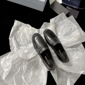 Prada Women Leather Loafers-Black 1D175O007F0002