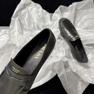 Prada Women Leather Loafers-Black 1D175O007F0002