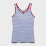Prada Women Striped Cotton Jersey Tank Top 9659186HF0X36