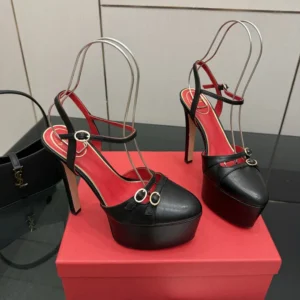 Valentino Women Crasher Platform Pumps in Kidskin 145MM-Black