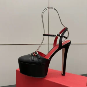 Valentino Women Crasher Platform Pumps in Kidskin 145MM-Black