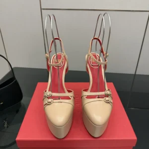 Valentino Women Crasher Platform Pumps in Kidskin 145MM-Pink