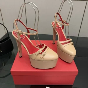 Valentino Women Crasher Platform Pumps in Kidskin 145MM-Pink