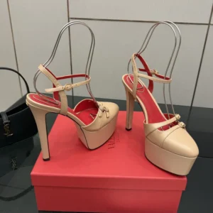 Valentino Women Crasher Platform Pumps in Kidskin 145MM-Pink