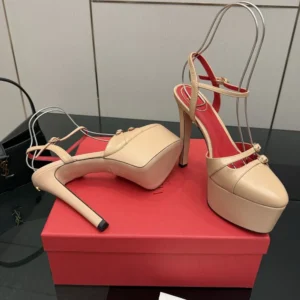 Valentino Women Crasher Platform Pumps in Kidskin 145MM-Pink
