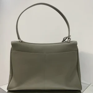 Balenciaga Women Rodeo Handbag Large In Black Smooth Calfskin Aged-Silver Hardware