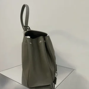 Balenciaga Women Rodeo Handbag Large In Black Smooth Calfskin Aged-Silver Hardware