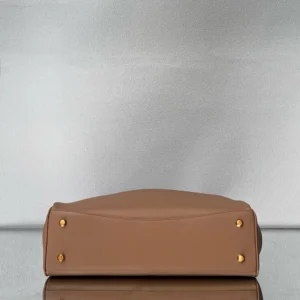 Balenciaga Women Rodeo Handbag Large In latte Smooth Calfskin Aged-gold Hardware