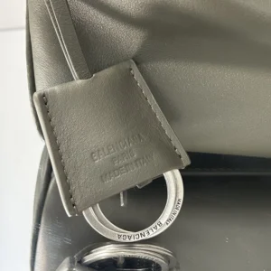 Balenciaga Women Rodeo Handbag Medium In Khaki Smooth Calfskin, Aged-Silver Hardware