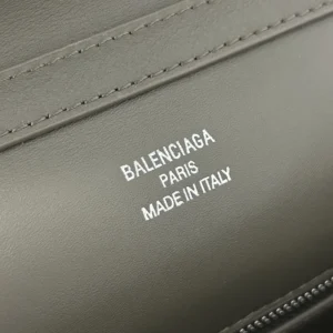 Balenciaga Women Rodeo Handbag Medium In Khaki Smooth Calfskin, Aged-Silver Hardware
