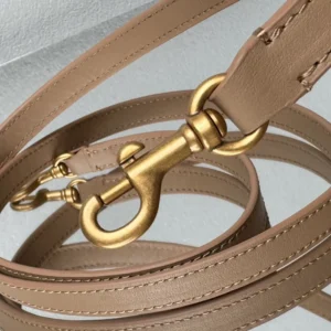 Balenciaga Women Rodeo Handbag Medium In latte Smooth Calfskin Aged-gold Hardware