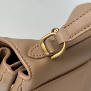 Balenciaga Women Rodeo Handbag Medium In latte Smooth Calfskin Aged-gold Hardware