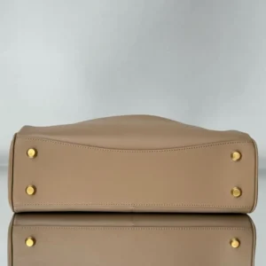 Balenciaga Women Rodeo Handbag Medium In latte Smooth Calfskin Aged-gold Hardware
