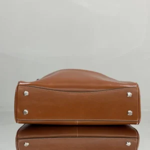 Balenciaga Women Rodeo Handbag Medium in Tan Cowboy Vegetable Tanned Lambskin Aged-silver Hardware