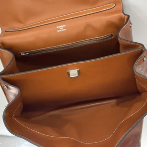 Balenciaga Women Rodeo Handbag Medium in Tan Cowboy Vegetable Tanned Lambskin Aged-silver Hardware