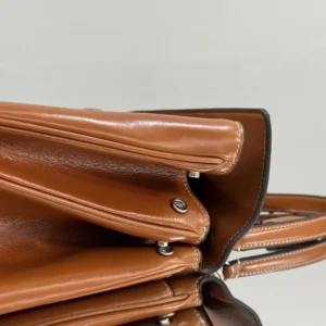 Balenciaga Women Rodeo Handbag Medium in Tan Cowboy Vegetable Tanned Lambskin Aged-silver Hardware