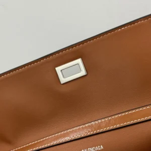Balenciaga Women Rodeo Handbag Medium in Tan Cowboy Vegetable Tanned Lambskin Aged-silver Hardware