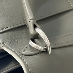 Balenciaga Women Rodeo Handbag Mini In Khaki Smooth Calfskin Aged-Silver Hardware