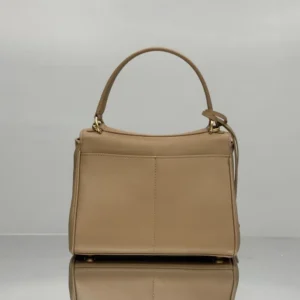Balenciaga Women Rodeo Handbag Mini In latte Smooth Calfskin Aged-gold Hardware