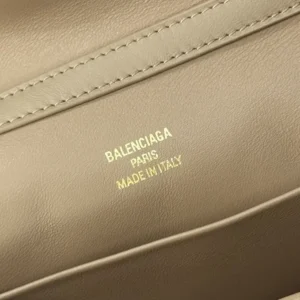 Balenciaga Women Rodeo Handbag Mini In latte Smooth Calfskin Aged-gold Hardware