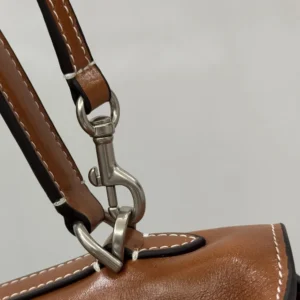 Balenciaga Women Rodeo Handbag Mini in Tan Cowboy Vegetable Tanned Lambskin Aged-silver Hardware