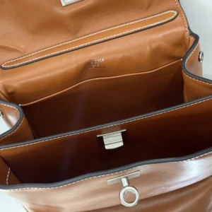 Balenciaga Women Rodeo Handbag Mini in Tan Cowboy Vegetable Tanned Lambskin Aged-silver Hardware