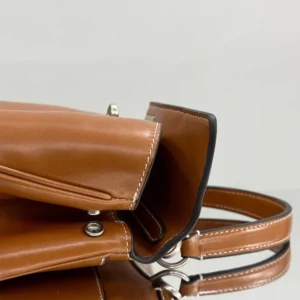 Balenciaga Women Rodeo Handbag Mini in Tan Cowboy Vegetable Tanned Lambskin Aged-silver Hardware