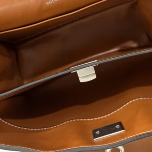 Balenciaga Women Rodeo Handbag Mini in Tan Cowboy Vegetable Tanned Lambskin Aged-silver Hardware