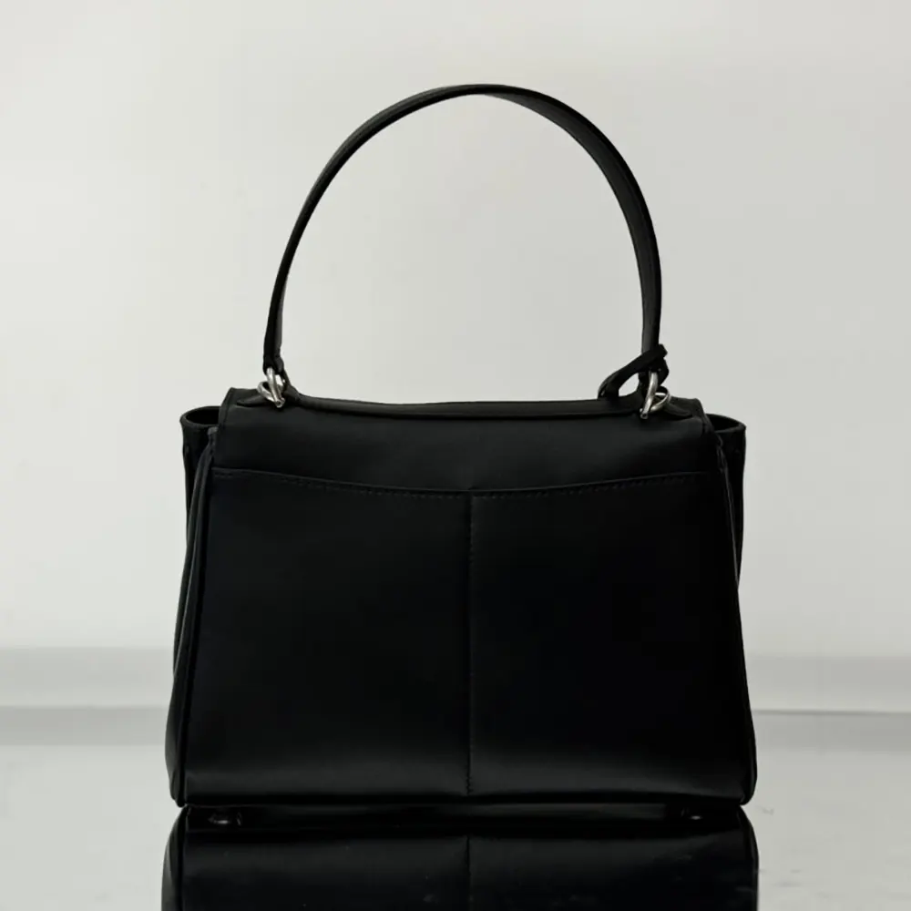 Balenciaga Women Rodeo Handbag Small In Black Smooth Calfskin Aged-Silver Hardware 3 Balenciaga Women Rodeo Handbag Small In Black Smooth Calfskin Aged-Silver Hardware