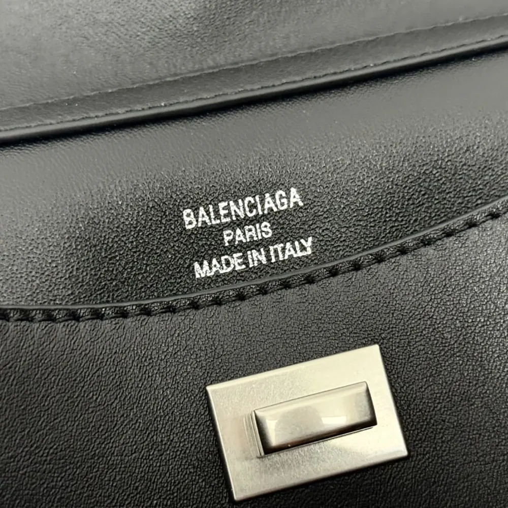 Balenciaga Women Rodeo Handbag Small In Black Smooth Calfskin Aged-Silver Hardware 11 Balenciaga Women Rodeo Handbag Small In Black Smooth Calfskin Aged-Silver Hardware