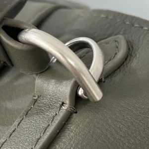 Balenciaga Women Rodeo Handbag Small In Khaki Smooth Calfskin Aged-Silver Hardware