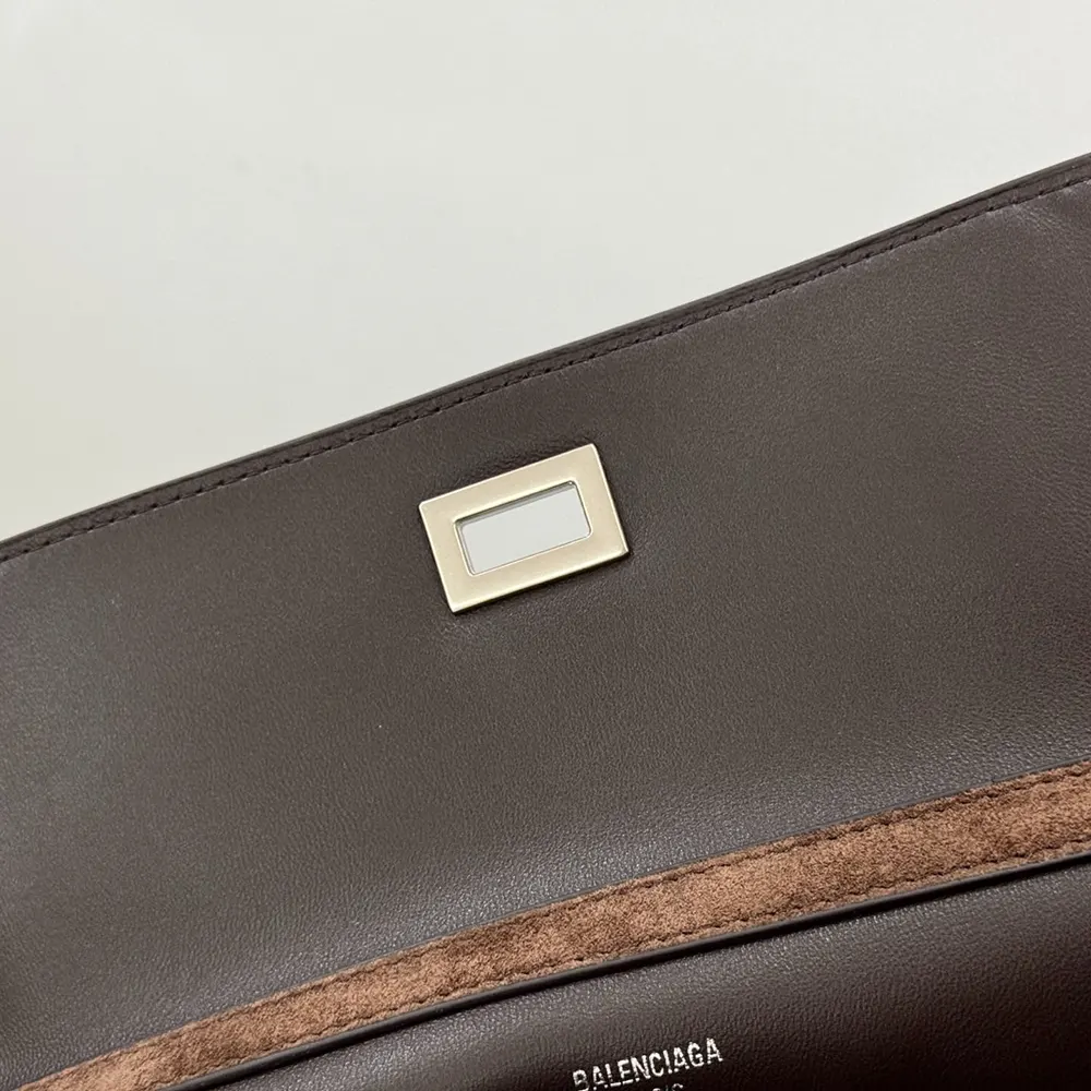 Balenciaga Women Rodeo Handbag Small In Light Espresso Waxed Suede Calfskin and Smooth Calfskin 13 Balenciaga Women Rodeo Handbag Small In Light Espresso Waxed Suede Calfskin and Smooth Calfskin